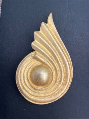 VINTAGE LOT 1950's-1960's Gold Tone Art Deco Swirl